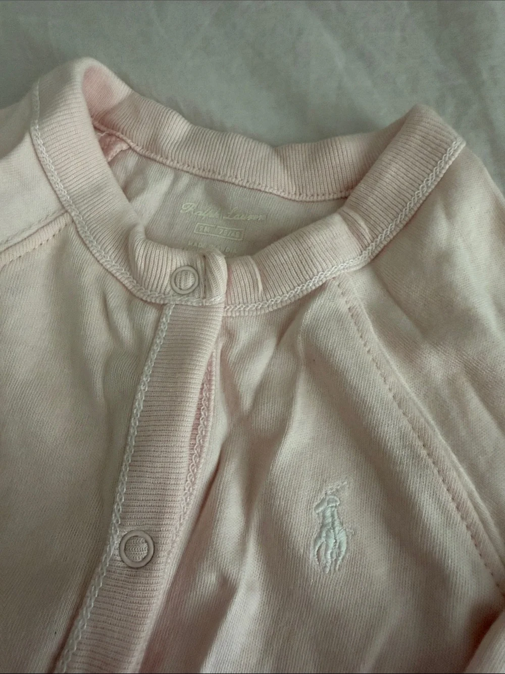 Polo and Carter's Pale Pink Footed and Snap-Front Sleepers
